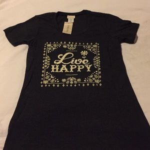 NWT Dark Gray Live Happy Tee